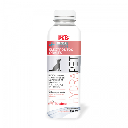 MS HYDRAPET ELECTROLITOS ORALES SABOR TOCINO P/ PERRO