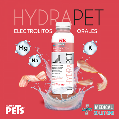 MS HYDRAPET ELECTROLITOS ORALES SABOR TOCINO P/ PERRO