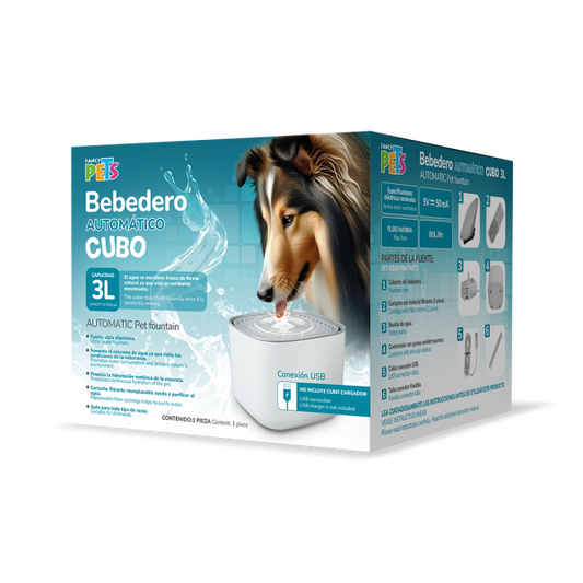 BEBEDERO FUENTE DE AGUA BLANCO 3L