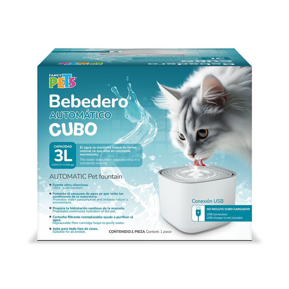 BEBEDERO FUENTE DE AGUA BLANCO 3L