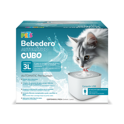BEBEDERO FUENTE DE AGUA BLANCO 3L