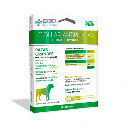 MEDICAL SOLUTIONS COLLAR ANTIPULGAS PARA PERRO RAZAS GRANDES