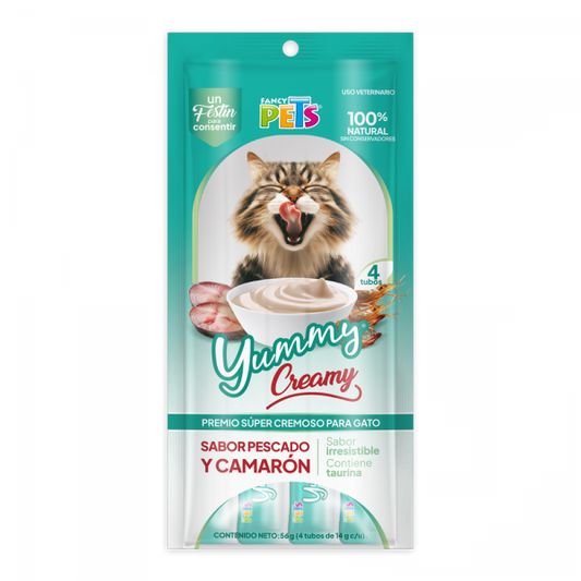 YUMMY CREAMY P/GATO PESCADO Y CAMARON