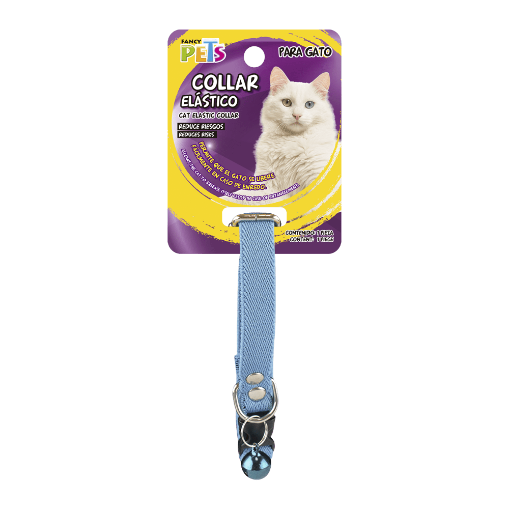 COLLAR ELASTICO CON CASCABEL PARA GATO
