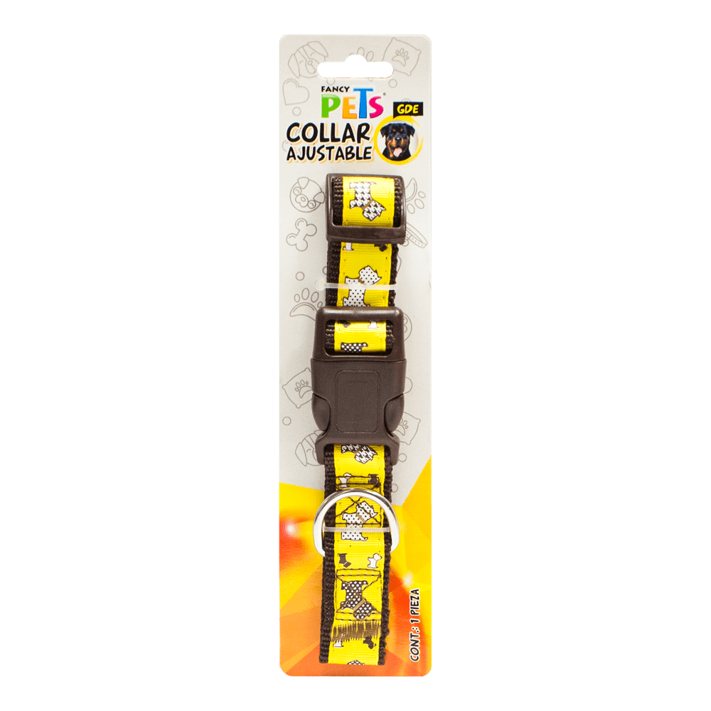 COLLAR NYLON C/LISTON BORDADO GDE