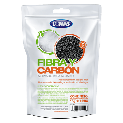 FIBRA Y CARBON ACTIVADO PARA ACUARIO