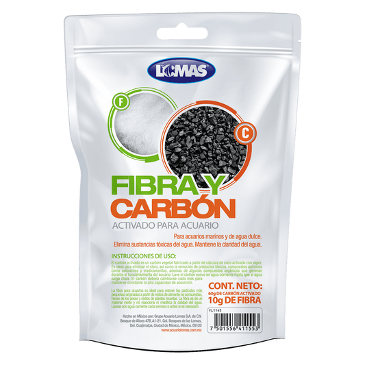 FIBRA Y CARBON ACTIVADO PARA ACUARIO