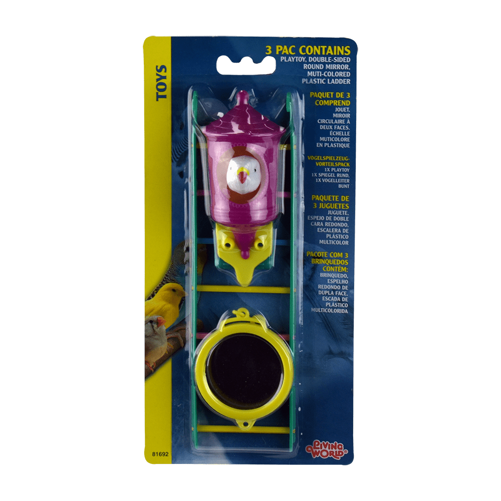 JUEGO DE 3 JUGUETES P/PAJAROS