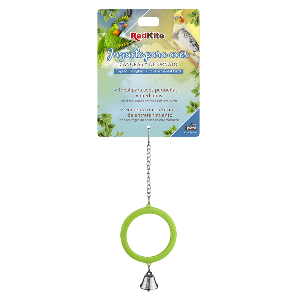 JUGUETE ESPEJO REDONDO COLGANTE P/AVE