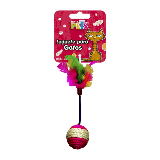 JUGUETE GATO PELOTA 4CM