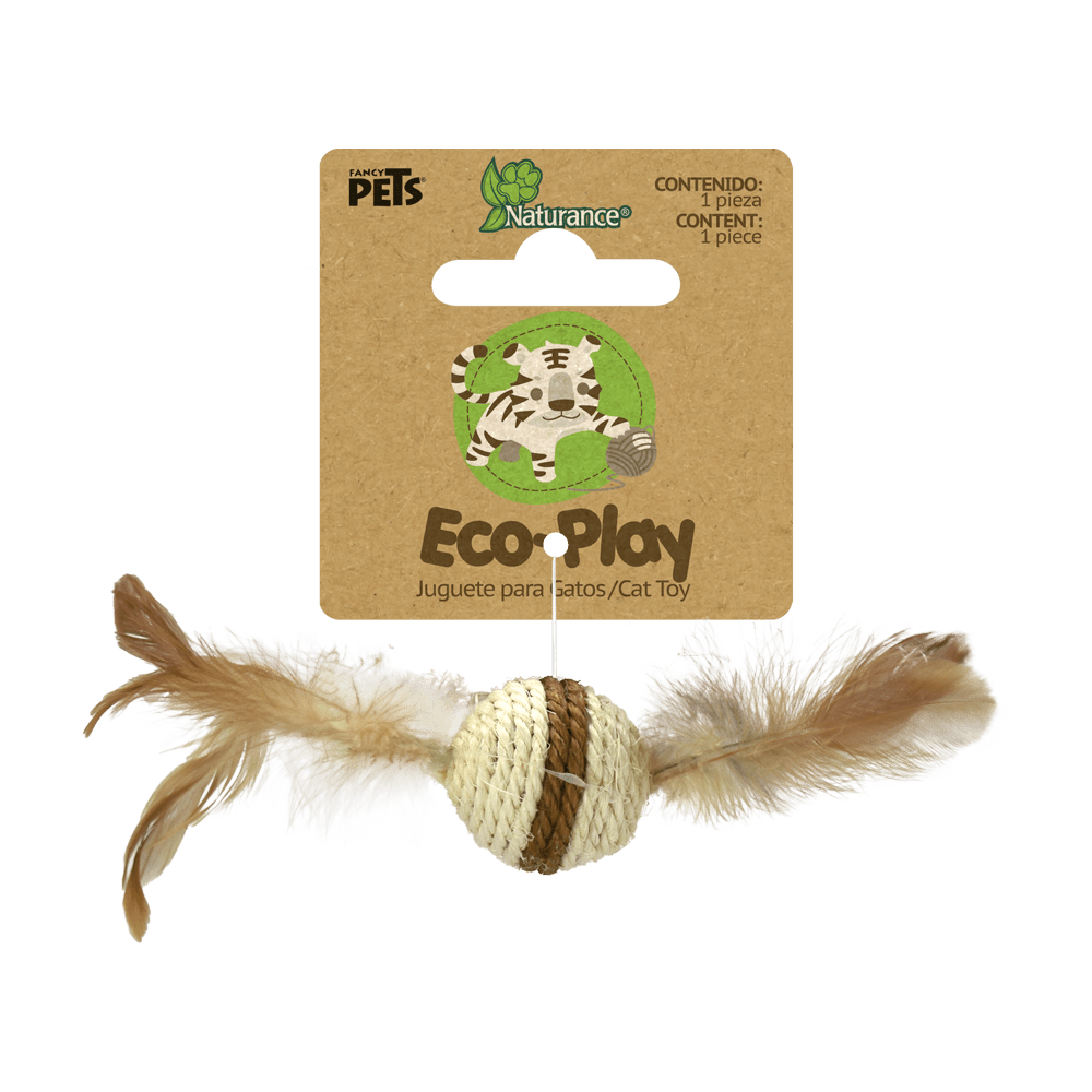 JUGUETE PARA GATO (BOLA PLUMAS)