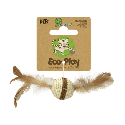 JUGUETE PARA GATO (BOLA PLUMAS)