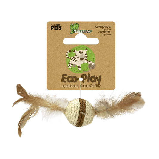 JUGUETE PARA GATO (BOLA PLUMAS)